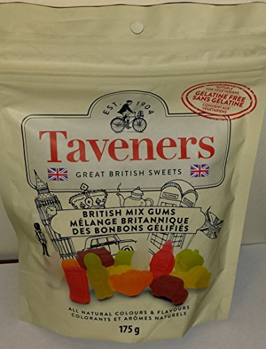 Taveners Great British Sweets British Mix Gums 175 GMS Product of England Gluten Free