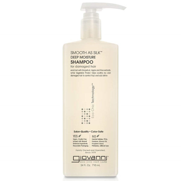 Giovanni Smooth as Silk Shampoo - Deep Moisturizing and Frizz Calming Formula 24 oz