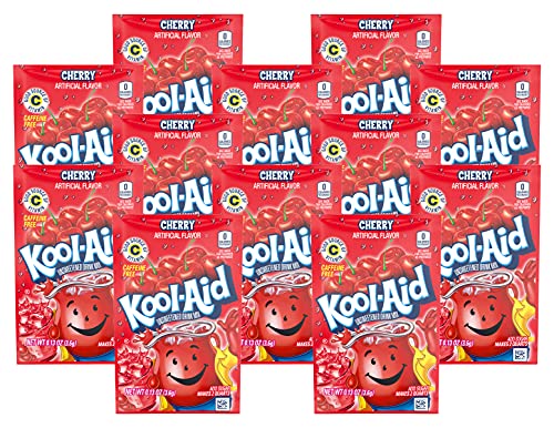 KOOL-AID CHERRY Unsweetened Drink Mix (12 Packets)