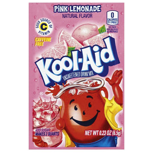 Kool-aid Pink Lemonade Unsweetened Soft Drink Mix 0.15-ounce Envelopes (Pack of 48)