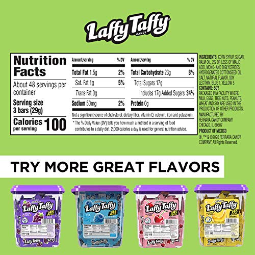 Wonka Laffy Taffy Jar, Sour Apple, 145-Count