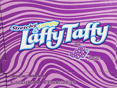 Wonka Laffy Taffy Grape 1.5oz X 24 Units, 1.02-Kilogram