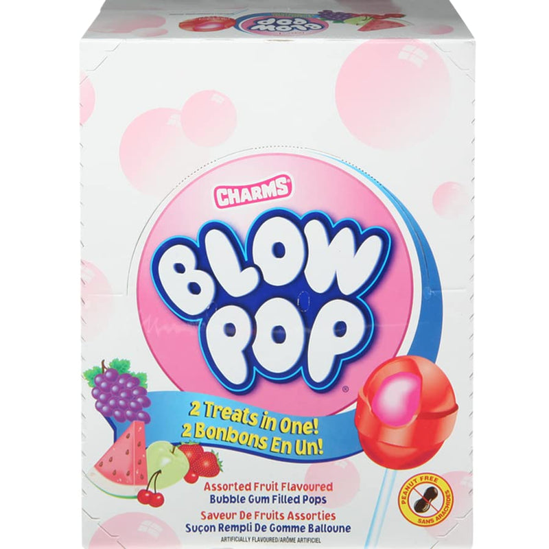 Charms blow pop 2 treats in one assorted flavours 48 count