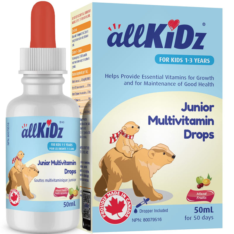 allKiDz Junior Multivitamin Drops for Kids Children Toddler (50ml) 50 milliliter