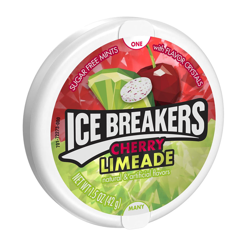 ICE BREAKERS Cherry Limeade Sugar Free Mints Tins, 1.5 oz (8 Count)