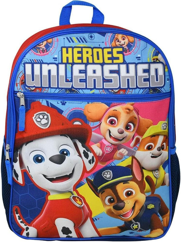 Paw Patrol 16" Backpack- HERO UNLEASHED, Blue, Large