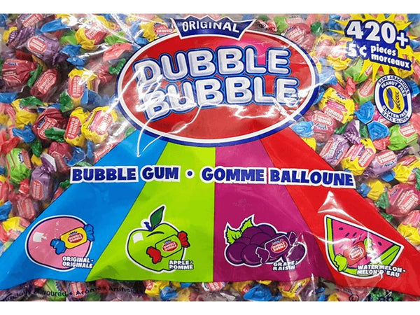 Dubble Bubble Twist Wrapped Gum - 4 Flavors (420+ Pieces)