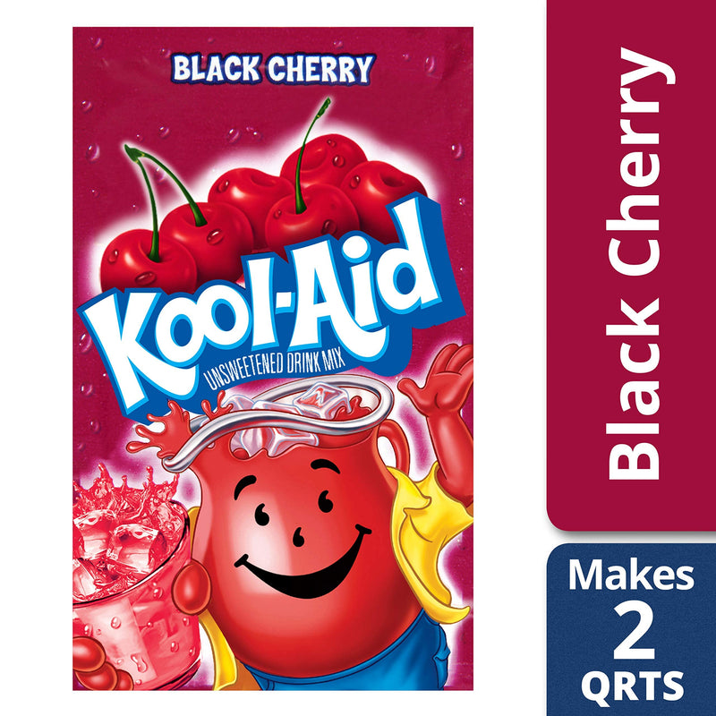 Kool-Aid Black Cherry Drink Mix, 0.13 oz Packet (Package may vary)