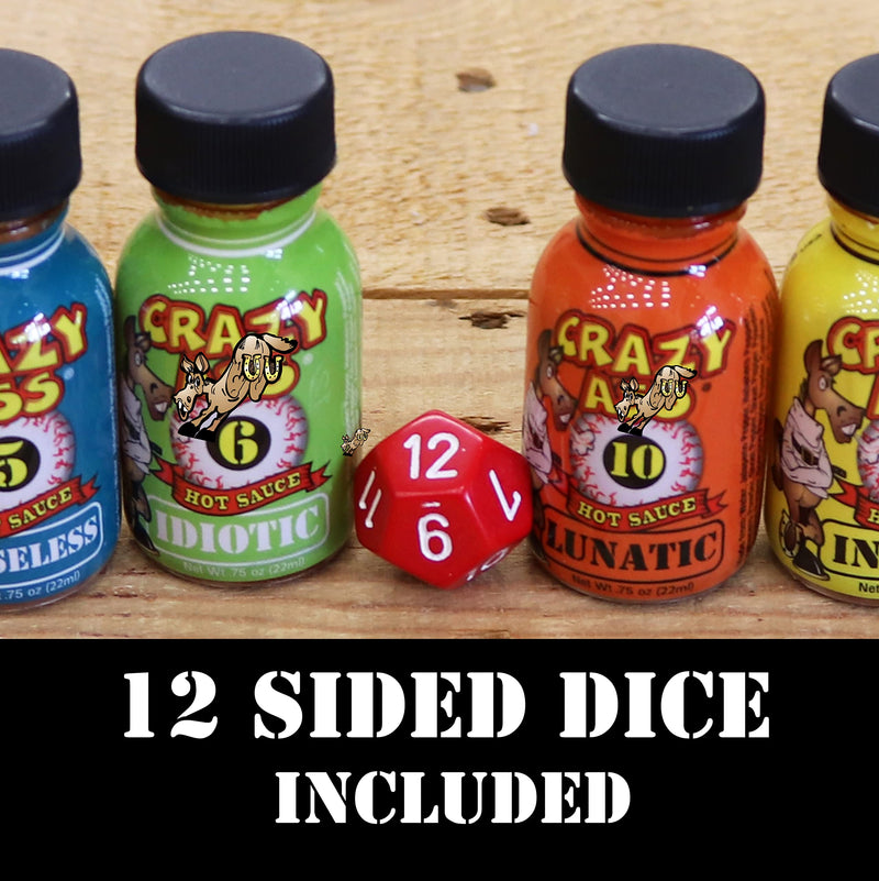 Crazy Hot Sauce Gift Set - Gourmet Challenge Dice Game - Prefect Premium Gourmet Gifts for Men - Try If You Dare!