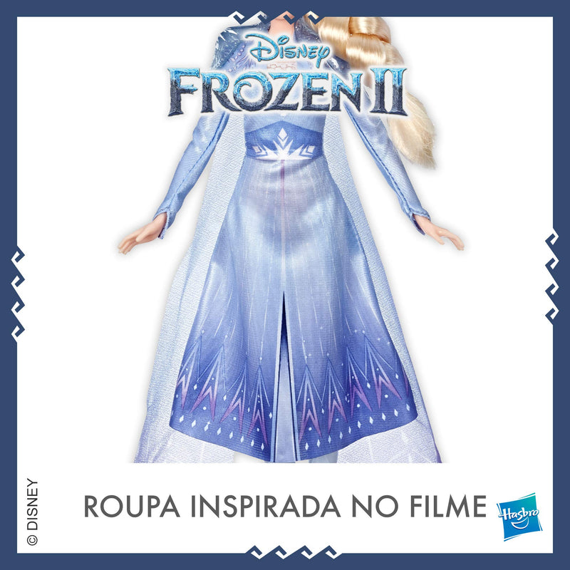 Hasbro Disney Frozen Elsa Fashion Doll with Long Blonde Hair and Blue Outfit Inspired by Frozen 2 - Toy for Kids 3 Years Old and Up