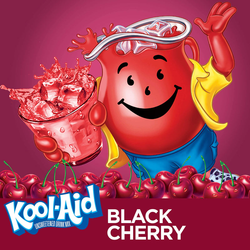 Kool-Aid Black Cherry Drink Mix, 0.13 oz Packet (Package may vary)