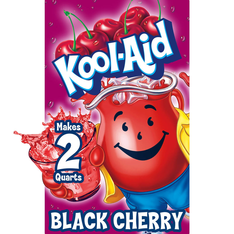 Kool-Aid Black Cherry Drink Mix, 0.13 oz Packet (Package may vary)