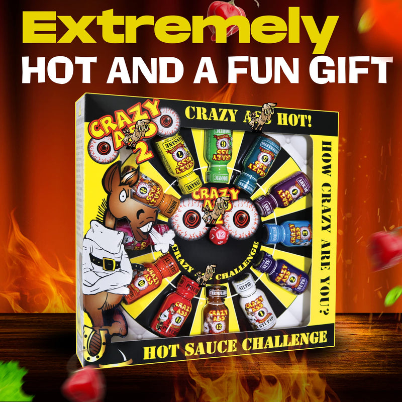 Crazy Hot Sauce Gift Set - Gourmet Challenge Dice Game - Prefect Premium Gourmet Gifts for Men - Try If You Dare!