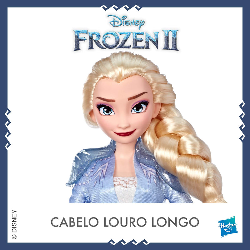 Hasbro Disney Frozen Elsa Fashion Doll with Long Blonde Hair and Blue Outfit Inspired by Frozen 2 - Toy for Kids 3 Years Old and Up