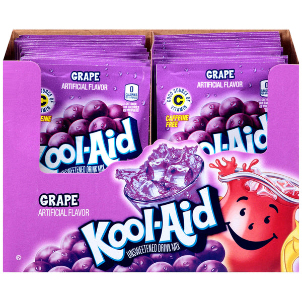 Kool-Aid Grape Unsweetened Soft Drink Mix, 0.14-Ounce Packets (Pack of 96)