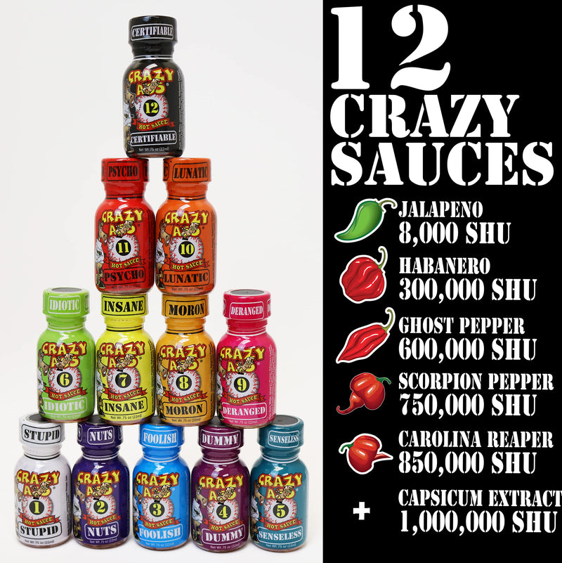 Crazy Hot Sauce Gift Set - Gourmet Challenge Dice Game - Prefect Premium Gourmet Gifts for Men - Try If You Dare!