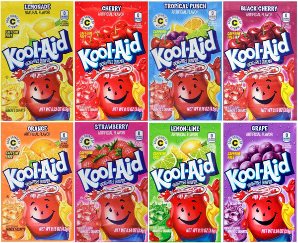 Kool-aid Lemonade Unsweetened Soft Drink Mix 0.15-ounce Envelopes (Pack of 48)